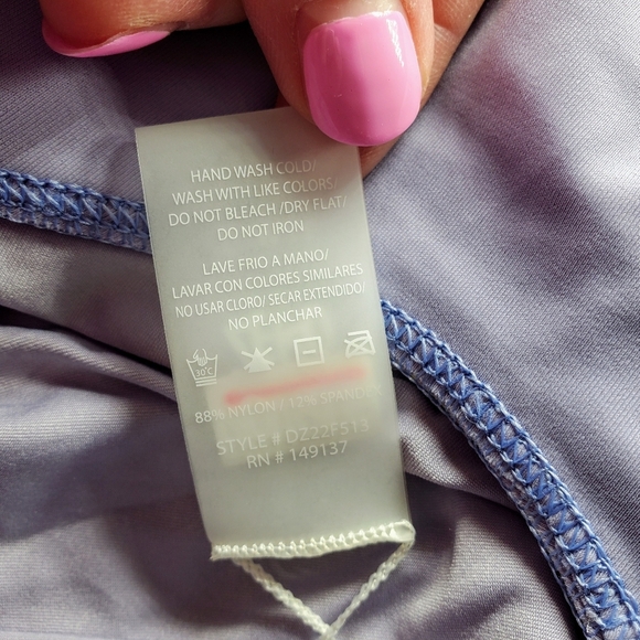 NWT Double Zero Women's Lavender Purple One Shoulder One Piece Bathing Suit - Picture 4 of 12